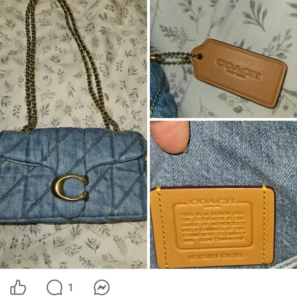 Coach Quilted Denim Tabby 20 - Picture 9 of 9